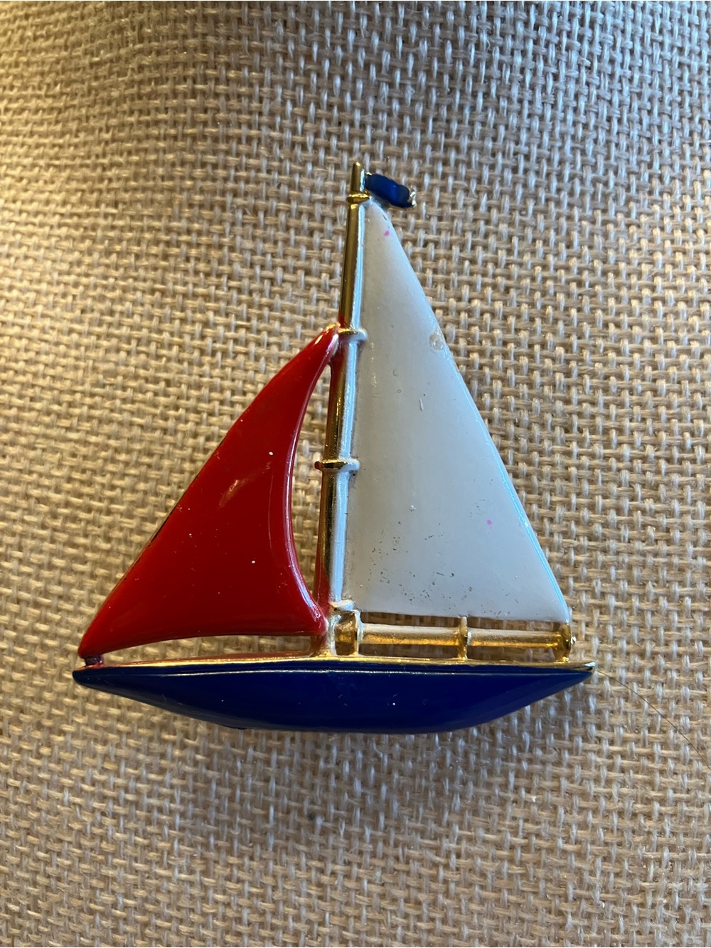 SAILBOAT BROOCH 2” x 2”